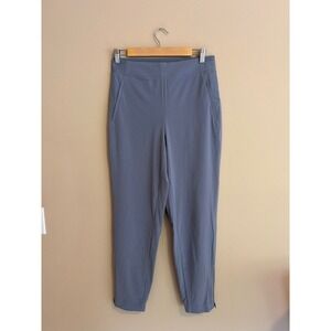 Athleta‎ Skyline Pant II Gray Blue Tapered Jogger Ankle Zip Women Size 4
